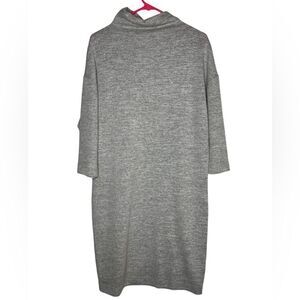 DownEast Cowl Neck Soft Long Sleeve Dress Grey Size Small